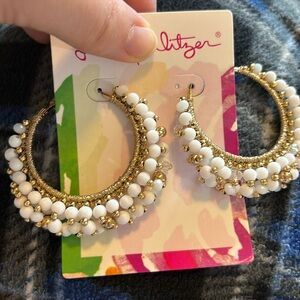 White Lilly Pulitzer Earrings